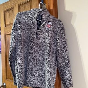 Wisconsin Badger Collegiate Quarter Zip Sherpa